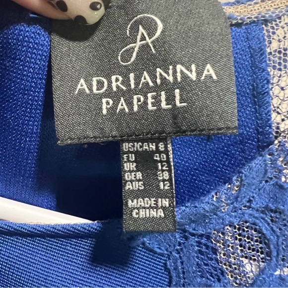 Adrianna Papell blue lace dress - Picture 4 of 5
